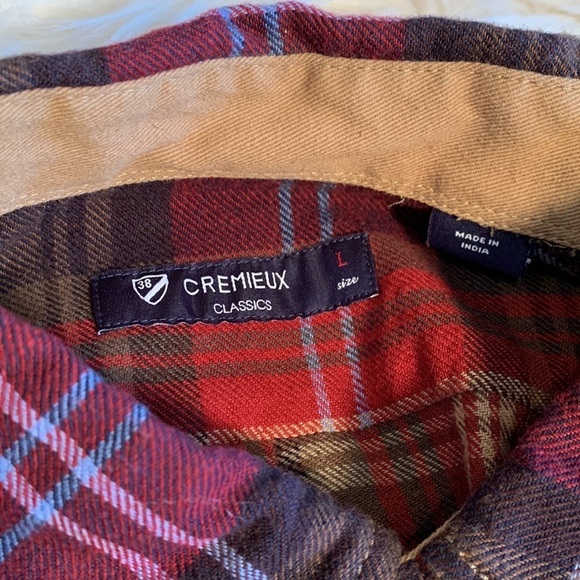 DANIEL CREMIEUX CLASSICS RED PLAID FLANNEL Size Large Men’s - Picture 3 of 8